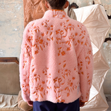EMBROIDERED FLEECE JACKET - BLUSH GARDEN