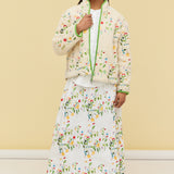 EMBROIDERED FLEECE JACKET - GARDEN