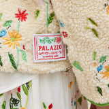 EMBROIDERED FLEECE JACKET - GARDEN
