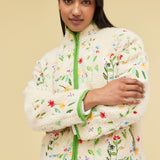 EMBROIDERED FLEECE JACKET - GARDEN