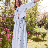 GIA SKIRT - BLUE ROSES