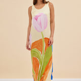 SILK SEEDLING DRESS - MACRO TULIP