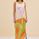SILK SEEDLING DRESS - MACRO TULIP