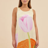 SILK SEEDLING DRESS - MACRO TULIP