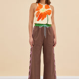 COLUMN PANT - CHOCOLATE