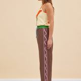 COLUMN PANT - CHOCOLATE