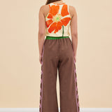 COLUMN PANT - CHOCOLATE