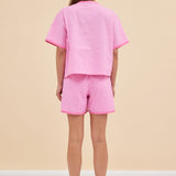 DAISY TIE TOP - PEONY
