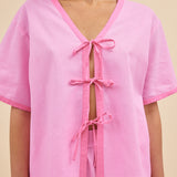 DAISY TIE TOP - PEONY