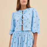 SUKI BLOUSE - BLUE ROSES