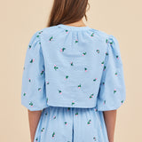 SUKI BLOUSE - BLUE ROSES