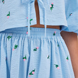 GIA SKIRT - BLUE ROSES