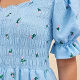DAPHNE DRESS - BLUE ROSES