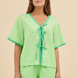 DAISY TIE TOP - KERMIT