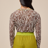 FIELD MESH TOP - ZEBRA