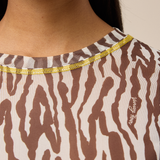 FIELD MESH TOP - ZEBRA