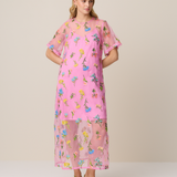 HEIRLOOM SILK ORGANZA DRESS - BLOSSOM EMBROIDERY (PRE SALE)