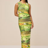 LILY MESH DRESS - GOLDEN FARM