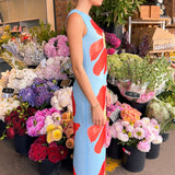 LILY MESH DRESS - POPPY
