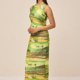 LILY MESH DRESS - GOLDEN FARM