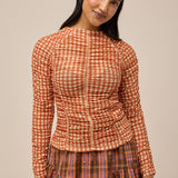 JUNY MESH TOP - HAYBELL GINGHAM