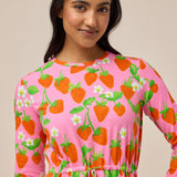 DUNES DRESS - STRAWBERRY PINK