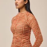 JUNY MESH TOP - HAYBELL GINGHAM