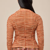 JUNY MESH TOP - HAYBELL GINGHAM