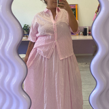 DOLCE SKIRT - PEONY CHECK