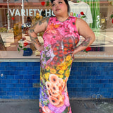 LILY MESH DRESS - FLOWER SHOP