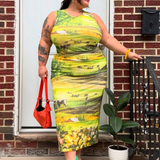 LILY MESH DRESS - GOLDEN FARM