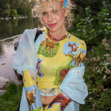 FIELD MESH TOP - HORSE GIRL