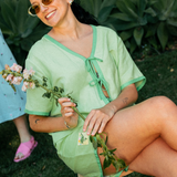 DAISY TIE TOP - KERMIT