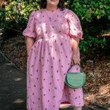 LONG ROSSO DRESS - ROSES