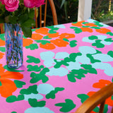 LINEN TABLECLOTH - ROSEBUD