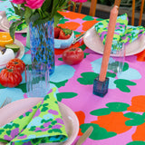 LINEN TABLECLOTH - ROSEBUD