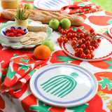 LINEN TABLECLOTH - TOMATO