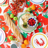 LINEN TABLECLOTH - TOMATO