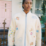 EMBROIDERED FLEECE JACKET - CHARACTERS