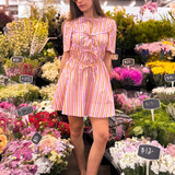 ALICE MINI DRESS - MARKET STRIPE