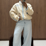 Embroidered Fleece Jacket - Characters