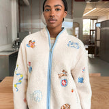 EMBROIDERED FLEECE JACKET - CHARACTERS