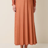 Clover Mesh Skirt - Maple Gingham