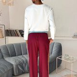 COLUMN PANT - PLUM
