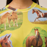FIELD MESH TOP - HORSE GIRL