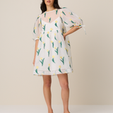 ROSSO REVERSIBLE DRESS - TULIP JACQUARD