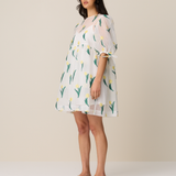 ROSSO REVERSIBLE DRESS - TULIP JACQUARD