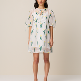 ROSSO REVERSIBLE DRESS - TULIP JACQUARD