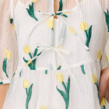 ROSSO REVERSIBLE DRESS - TULIP JACQUARD