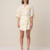 KNOT MINI SKIRT - BANANA EMBROIDERY (PRE SALE)